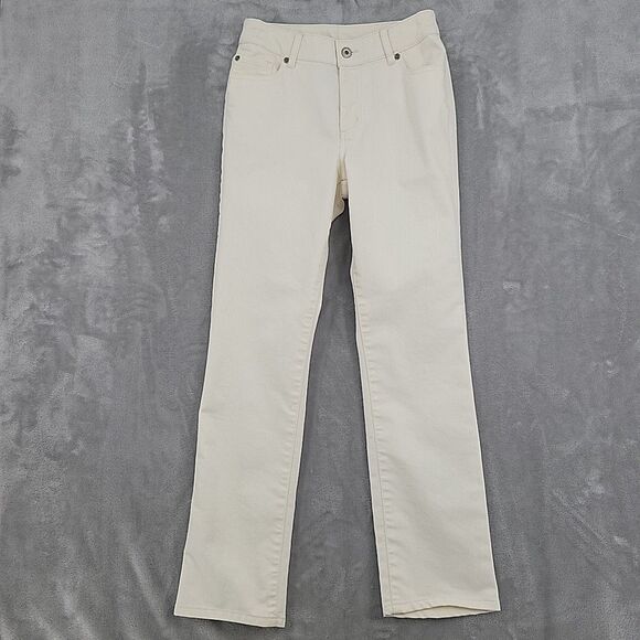 Chico's Womens Straight Leg Jeans Size 1 Regular Winter White Measures 26x29 - Picture 2 of 11